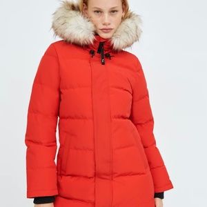 Aritzia “The Powder Parka” size Small in Red